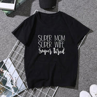 Funny Letter Print Women T Shirt 3 Colors