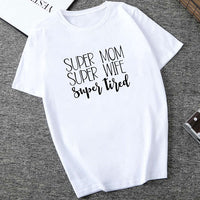 Funny Letter Print Women T Shirt 3 Colors