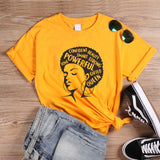 ONSEME Afro Lady Graphic T Shirts Feminist Tees