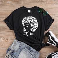 ONSEME Afro Lady Graphic T Shirts Feminist Tees