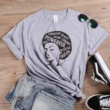 ONSEME Afro Lady Graphic T Shirts Feminist Tees