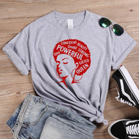 ONSEME Afro Lady Graphic T Shirts Feminist Tees