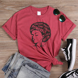 ONSEME Afro Lady Graphic T Shirts Feminist Tees