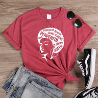 ONSEME Afro Lady Graphic T Shirts Feminist Tees