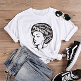 ONSEME Afro Lady Graphic T Shirts Feminist Tees