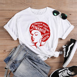 ONSEME Afro Lady Graphic T Shirts Feminist Tees