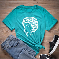 ONSEME Afro Lady Graphic T Shirts Feminist Tees