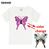 Changing Butterfly Kids Girl T Shirt Summer