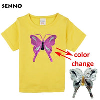 Changing Butterfly Kids Girl T Shirt Summer