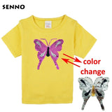 Changing Butterfly Kids Girl T Shirt Summer