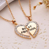 2pcs Best Friends Necklace Jewelry Pendant Couples