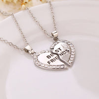 2pcs Best Friends Necklace Jewelry Pendant Couples