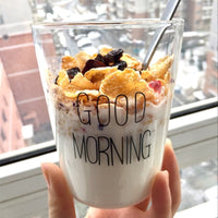 1 pcs Lovely Glass Breakfast Cup Coffee Tea Milk