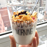 1 pcs Lovely Glass Breakfast Cup Coffee Tea Milk