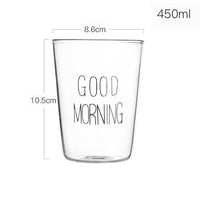 1 pcs Lovely Glass Breakfast Cup Coffee Tea Milk