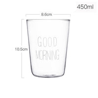 1 pcs Lovely Glass Breakfast Cup Coffee Tea Milk