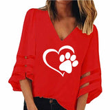 2019  New Fashion Dog Paw Print Women