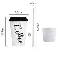 Black White Stainless Steel Silicone Mugs