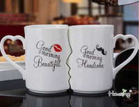 OUSSIRRO 2Pcs/Set Couple Cup Ceramic Coffee